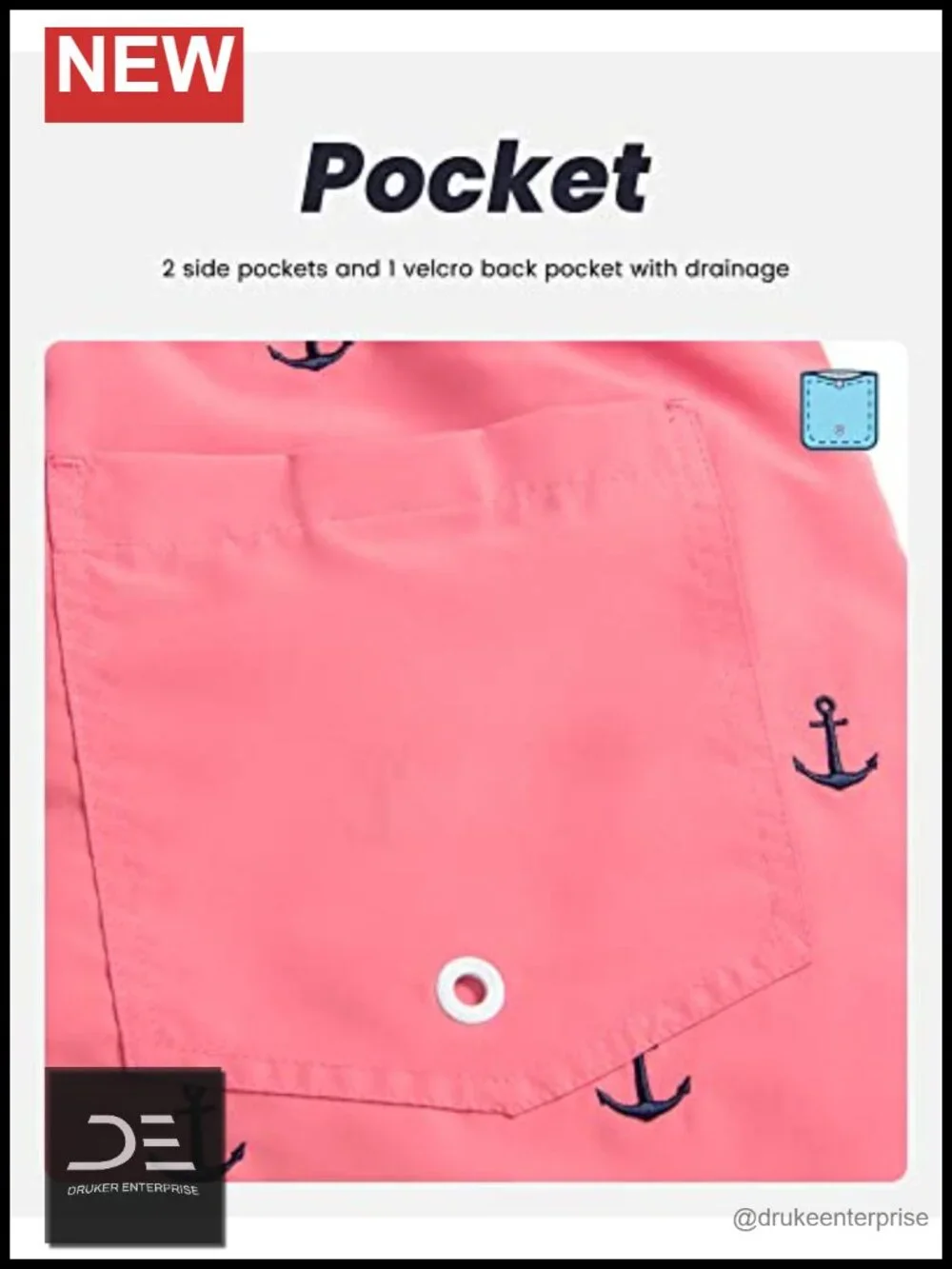 Quick Dry Swim Trunks with Mesh Lining 7 Inseam